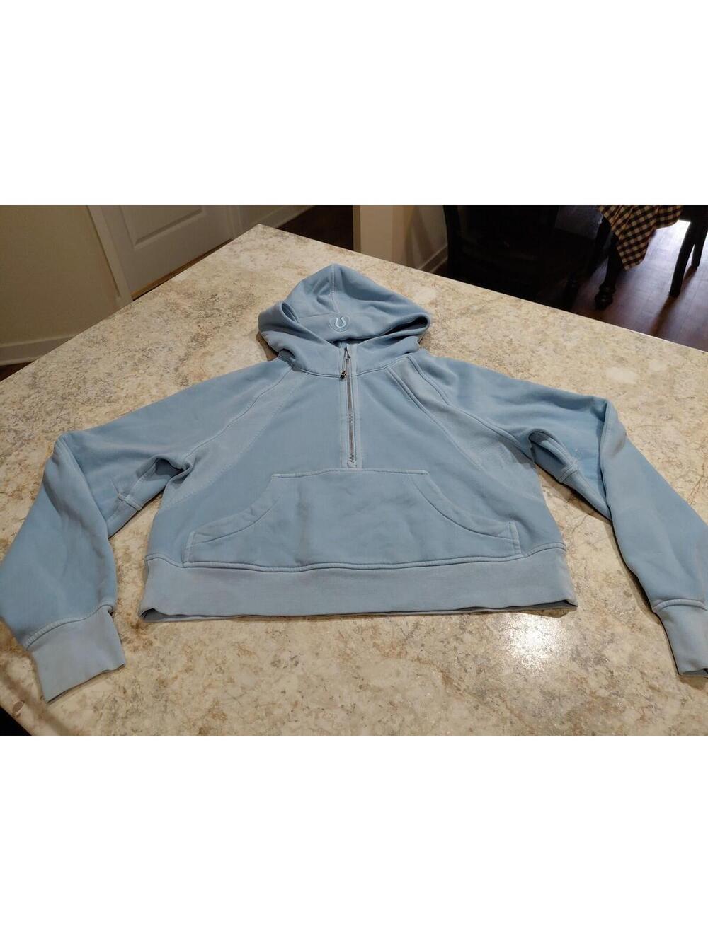 Lululemon Scuba Oversized Half-Zip Hoodie XS/S Light Blue EUC